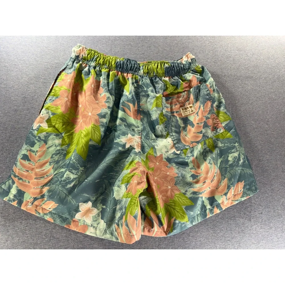 Nike Sportswear Mens Tropical Floral Swim Shorts Blue Pink HV4610-353 Size M